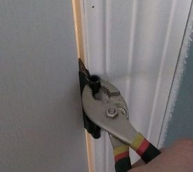 how to fix a door that sticks, Use a pliers to align the knuckles on the door side hinge with the wall side hinge