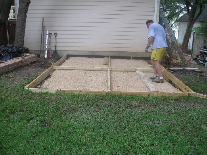 building a backyard shed shop, concrete masonry, diy, home improvement, outdoor living, Laying the groundwork
