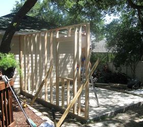 building a backyard shed shop, Construction begins