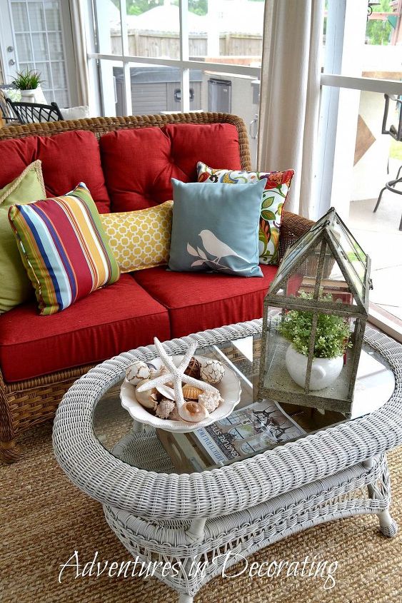 our summer porch, outdoor living, seasonal holiday decor, No such thing as tooo many pillows right Just toss them off when you want to get comfy