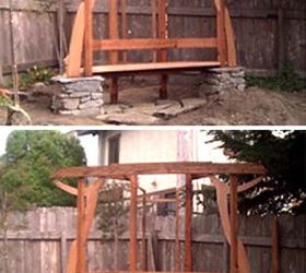 a garden arbor bench, diy, fences, gardening, outdoor living, woodworking projects