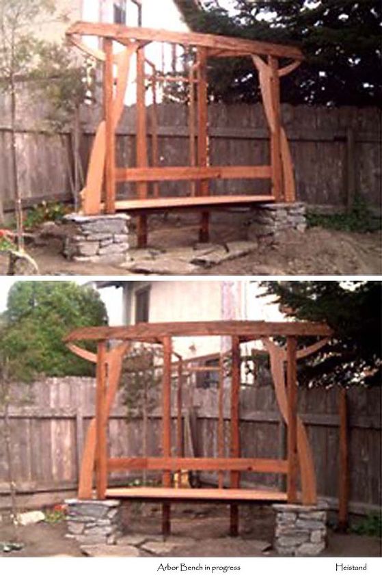 a garden arbor bench, diy, fences, gardening, outdoor living, woodworking projects