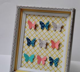 washi tape specimen art, crafts, home decor, Arrange the butterflies on scrapbooking paper and admire