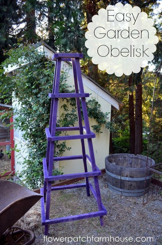 diy easy garden obelisk, Easy garden obelisk