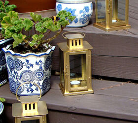 brass lanterns with spray paint, crafts, painting, Fun pop of fancy