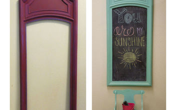 Upcycled Vintage Mirror Frame to Chalkboard