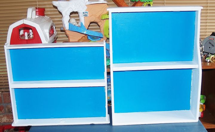 desk drawers to shelves, painted furniture, repurposing upcycling, Don t they look great