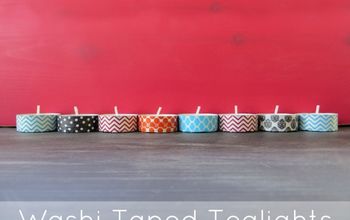  Projeto rápido e fácil: Tealights Washi Tape! #washitape #tealights