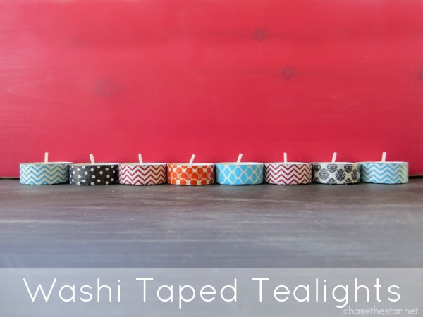 quick and easy project washi tape tealights washitape tealights, crafts, Washi Tape Tealights