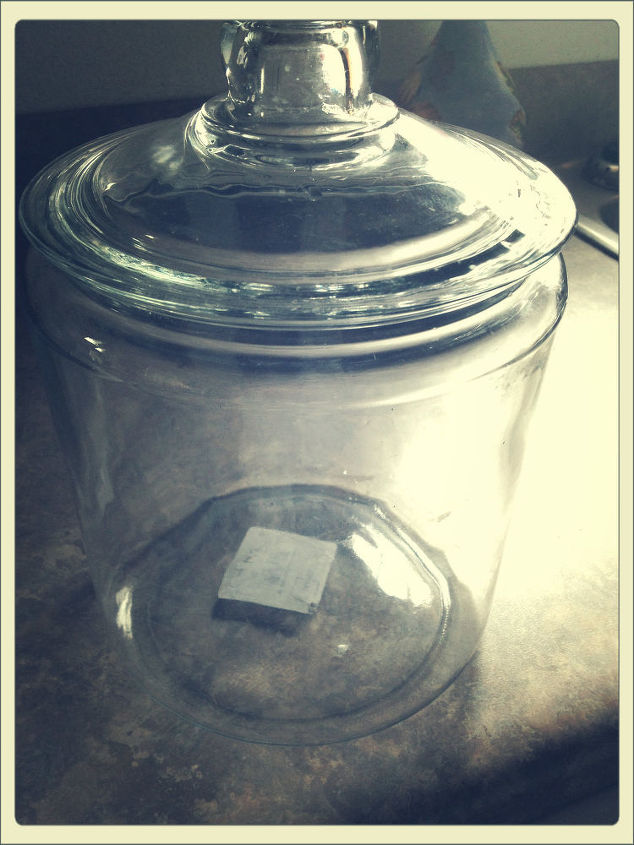 burlap and vintage buttons, chalkboard paint, crafts, repurposing upcycling, The glass jar I had laying around