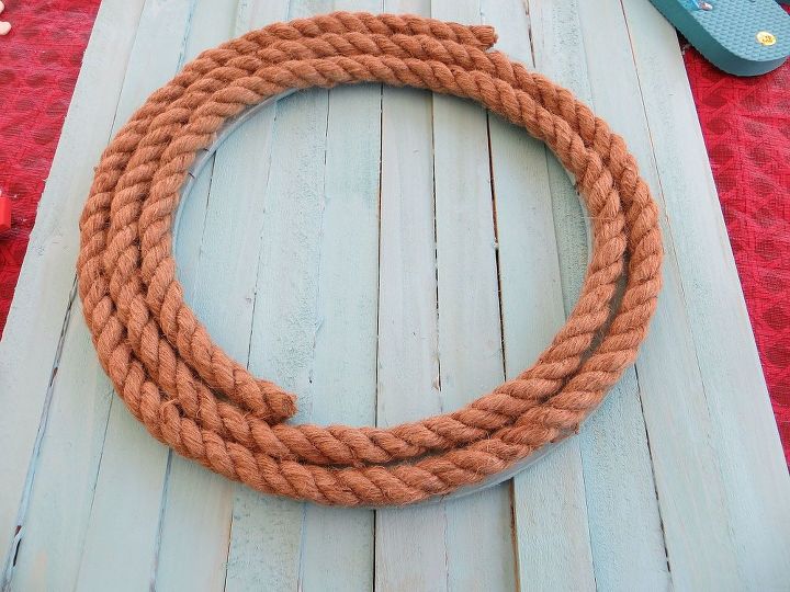 corona de verano de cuerda nutica summer wreath rope, Esta cuerda de la tienda de manualidades a ade un toque n utico a la corona