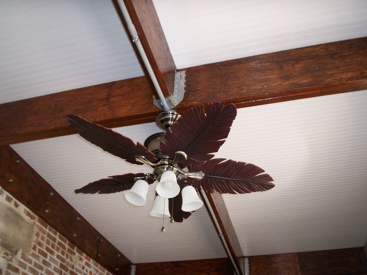 installing deck lighting wahoo decks, decks, lighting, outdoor living, Enjoy your summer nights with a cool breeze by easily installing a ceiling fan to your under deck