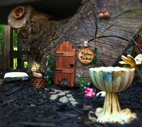 a pixie dusted stump, container gardening, gardening, seasonal holiday d cor, After
