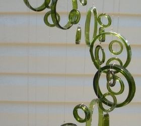 ideas on how to recycle wine bottles, RECYCLED wine bottles made into windchimes by Liftingupspirits