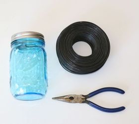 diy mason jar solar lights, crafts, mason jars, repurposing upcycling, First gather your supplies I purchased my solar lights at WalMart the bailing wire at Home Depot and the Ball jars through Amazon com Just use a Classico Tomato Sauce Jar instead