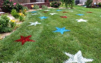 Painted 4th of July Lawn Stars