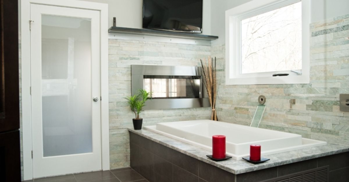 fireplace spa sided bedroom bath tub bathroom infinity remodel hometalk expand