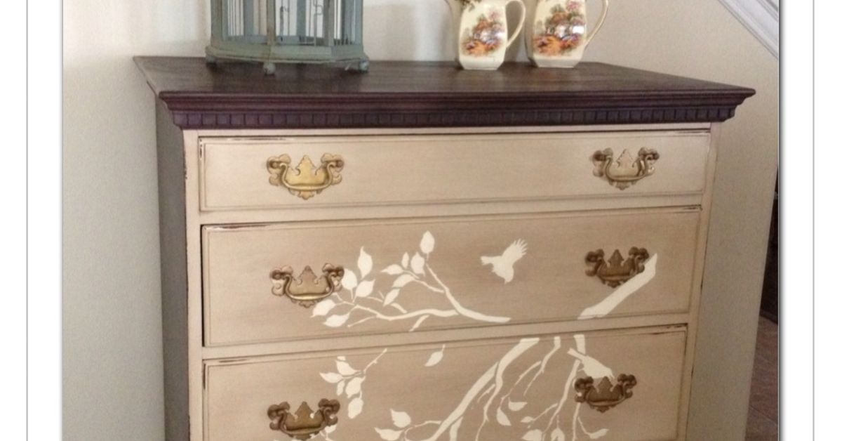Antique dresser finished with #chalkpaint. Love the
