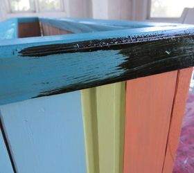 updated wood planter, diy, gardening, painting, woodworking projects, Add a little dark stain to give it an aged look planter