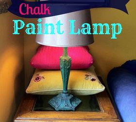 before after antique chalk paint lamp, chalk paint, lighting, painting, Antique chalk paint lamp