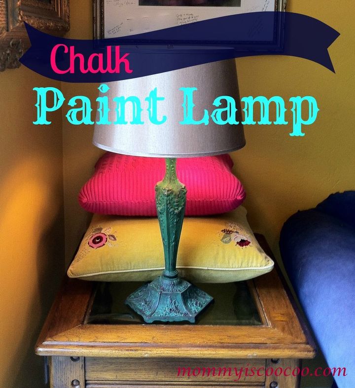 before after antique chalk paint lamp, chalk paint, lighting, painting, Antique chalk paint lamp