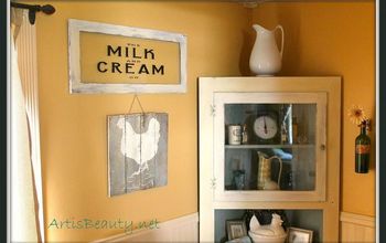  Venha ver minha placa vintage &quot;milk and Cream Co. Stenciled Paint on Glass Sign #diy #vintage #sign