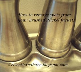 spots on your brushed nickel faucets, bathroom ideas, cleaning tips, home maintenance repairs, kitchen design, plumbing, Even after cleaning my faucets I still had these spots yuck