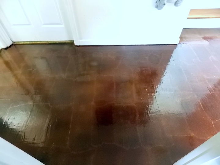 brown paper floors, diy, flooring, repurposing upcycling