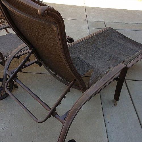 q how do you repair chaise lounge fabric, painted furniture