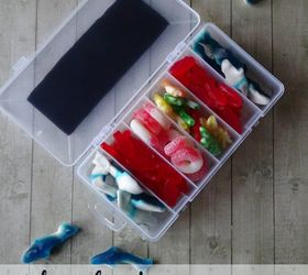 hooked on you diy candy tackle box, chalkboard paint, seasonal holiday decor, valentines day ideas