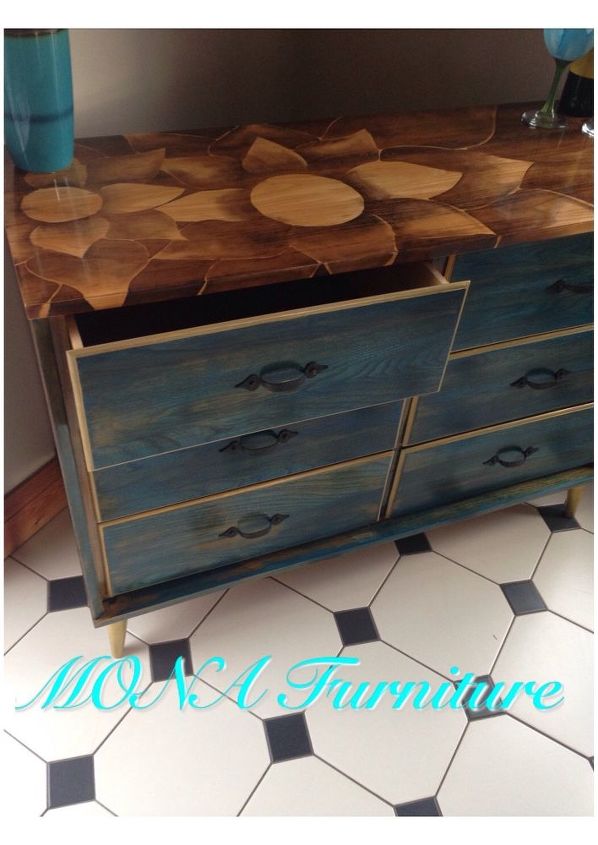 in love with blue painted drawers furniture, painted furniture
