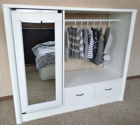 entertainment center turned kids closet armoire furniture makeover, how to, painted furniture, repurposing upcycling
