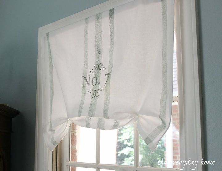 no sew painted window treatment, crafts, home decor
