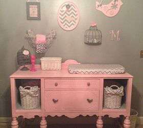 q how to turn broken drawer spaces into cubby holes, painted furniture