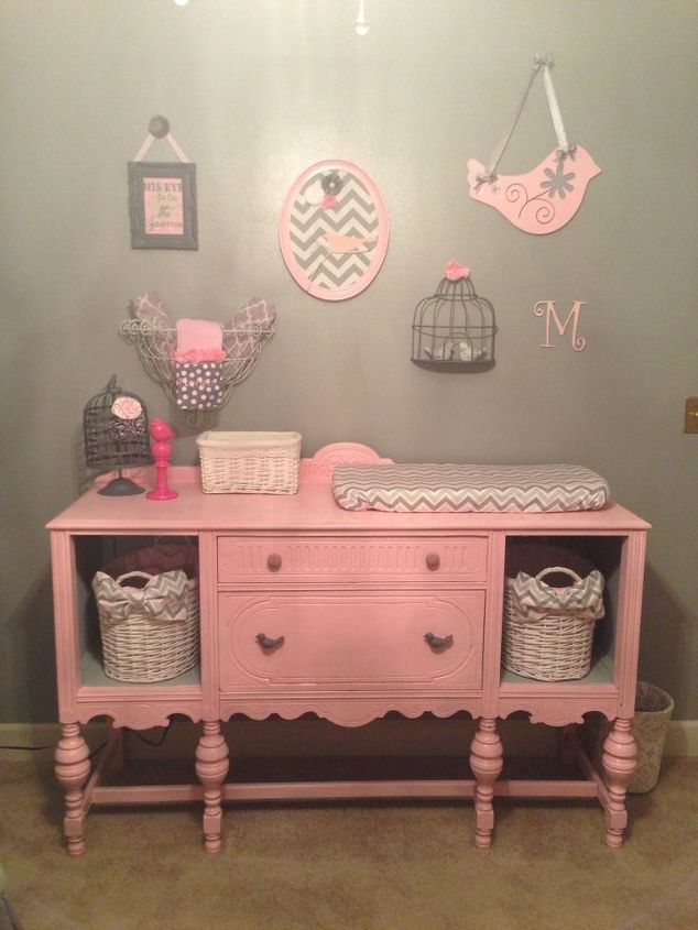 q how to turn broken drawer spaces into cubby holes, painted furniture