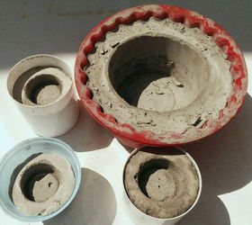 DIY Concrete and Cement Planters and Candle Holders