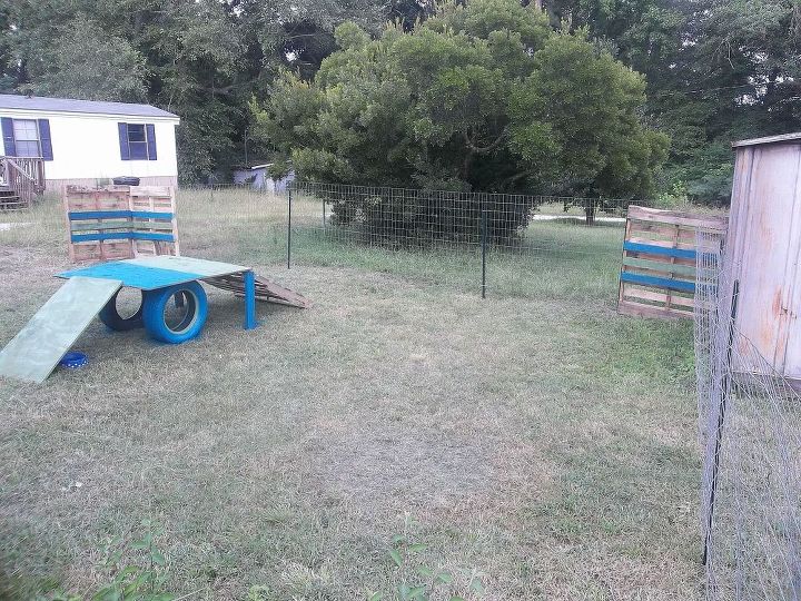 dog playground in 5 hrs, diy, how to, outdoor living, pallet, repurposing upcycling