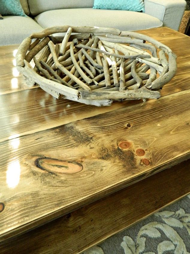 diy rustic coffee table with storage in about 3 or 4 days, diy, painted furniture, rustic furniture, woodworking projects, Love the knots and character in this wood