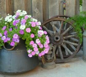 marie s rust garden, container gardening, gardening, repurposing upcycling, I ve been frugal all my life and practiced upcycling long before it was popular I love to shop thrift stores and flea markets looking for more unusual items I can use in my home and gardens