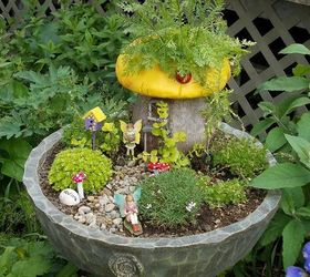brilliant birdbaths re purposed, flowers, gardening, repurposing upcycling, succulents, Pat Jackson s adorable fairy garden