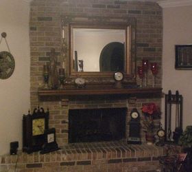 q i need to update my fireplace area any ideas, fireplaces mantels, home decor, living room ideas, Corner fireplace needs updating