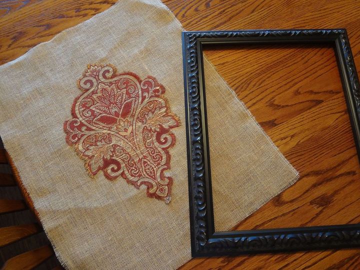 a small piece of expensive fabric can make inexpensive artwork, crafts