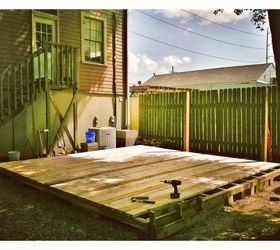 backyard deck in new orleans, 16 foot 2x6 boards connected with two 3 inch deck screws at every contact point