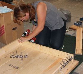 how to build your own farmhouse table for under 100 diy, diy, how to, painted furniture, woodworking projects, you can see here how easy it is to put the box frame together which will hold the braces and the support the table top