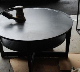 roadside rescue table and brown paper, painted furniture, repurposing upcycling