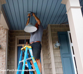 how to swap an old porch light with a hanging pendant, curb appeal, diy, how to, lighting, porches, Replacing a porch light is actually a fairly simple one person diy project