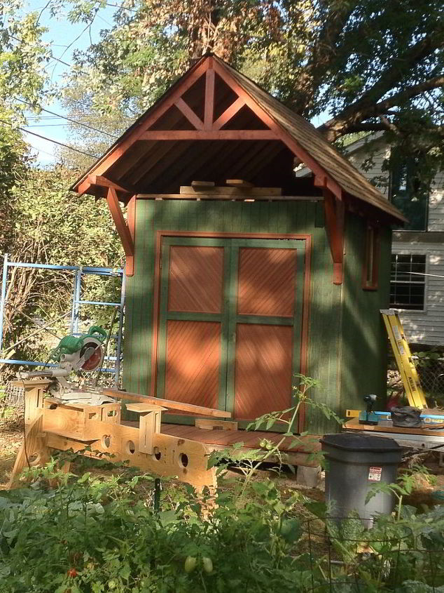 old deck recycled into a garden shed, outdoor living, repurposing upcycling, storage ideas, woodworking projects