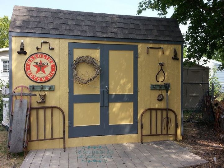 new shed makeover, cleaning tips, diy, outdoor living, repurposing upcycling, woodworking projects, junk find embellishments