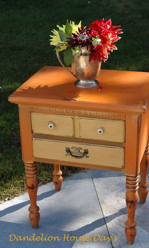 annie sloan chalk paint hand painted bedside table, chalk paint, painted furniture