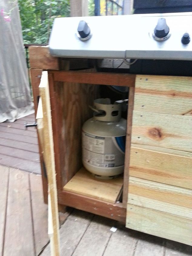 making your grill look built in, The door for the LP tank so the gas is accessible to turn on and off